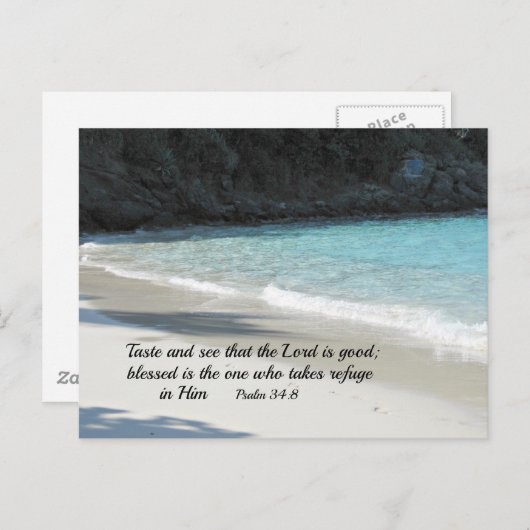 Psalm 34:8 Geschmack und sehen, dass der Herr ist Postkarte (Vorne/Hinten)