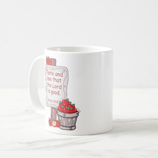 Psalm-34:8 Kaffeetasse (Vorderseite Links)