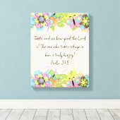 Psalm 34: 8 | Motivierend Biokotierungen Verse Leinwanddruck (Insitu (Holzboden))