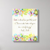 Psalm 34: 8 | Motivierend Biokotierungen Verse Leinwanddruck (Vorderseite)