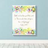 Psalm 34: 8 | Motivierend Biokotierungen Verse Leinwanddruck (Insitu (Holzboden))