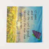 Psalm 34:8 wandteppich (Vorderseite (Horizontal))