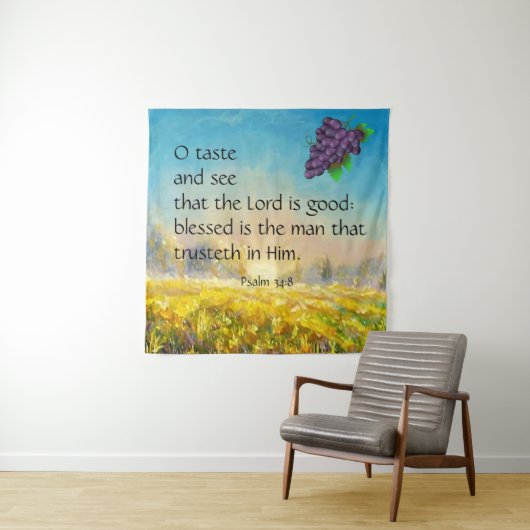 Psalm 34:8 wandteppich (Beispiel)