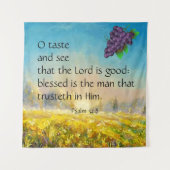 Psalm 34:8 wandteppich (Vorderseite)
