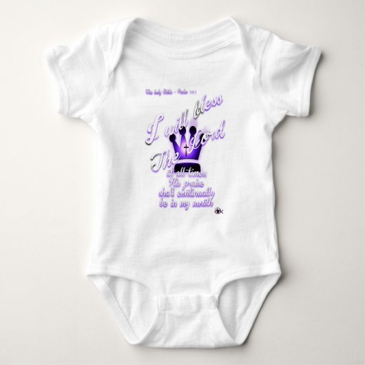 Psalm 34 baby strampler (Vorderseite)