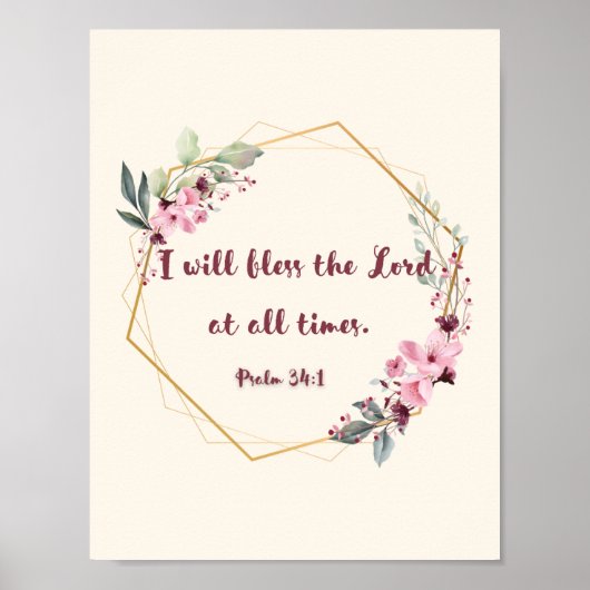 Psalm 34 Poster (Vorne)