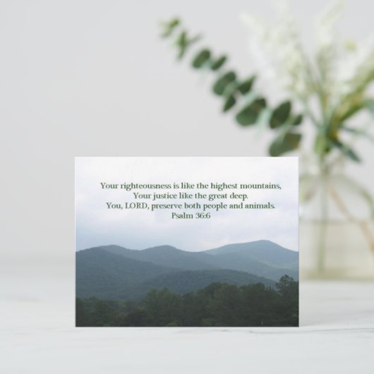 Psalm 36:6 postkarte (Stehend Vorderseite)
