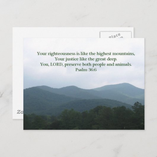 Psalm 36:6 postkarte (Vorne/Hinten)