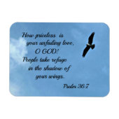 Psalm 36:7 Wie unbezahlbar ist Ihre unfehlbare Lie Magnet (Horizontal)