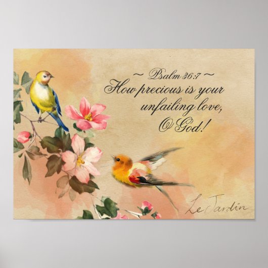 Psalm 36:7 Wie wertvoll ist Ihre unfehlbare Liebe Poster (Vorne)