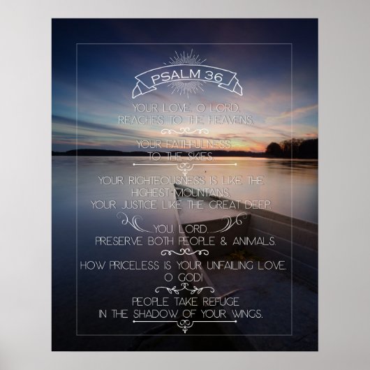Psalm 36 Wall Art Poster 16 x 20", Inspiration (Vorne)