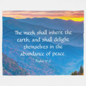 Psalm 37:11 fleecedecke (Vorderseite (Horizontal))