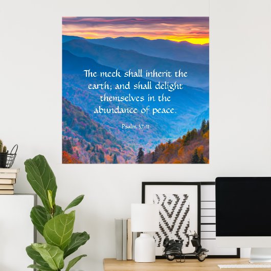 Psalm 37:11 poster (Heimbüro)