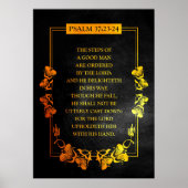 Psalm 37:23-24 Bibelverse Poster (Vorne)