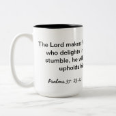 Psalm-37:23 - 24 zweifarbige tasse (Links)