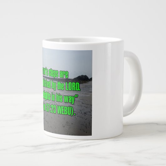 Psalm 37:23 WEBU-Tasse Jumbo-Tasse (Vorderseite Rechts)