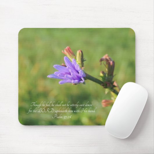 Psalm 37:24 Wildblume Mauspad (Mit Mouse)