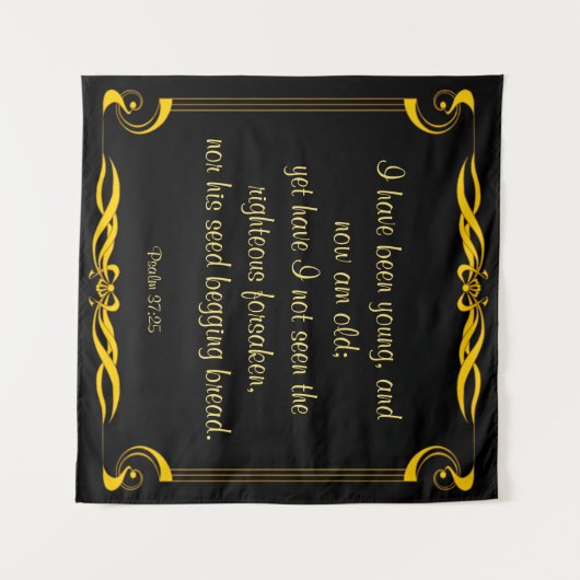 Psalm 37:25 wandteppich (Vorderseite (Horizontal))