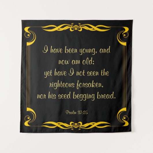 Psalm 37:25 wandteppich (Vorderseite)