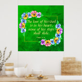 Psalm 37:31 poster (Küche)