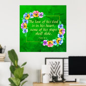 Psalm 37:31 poster (Heimbüro)