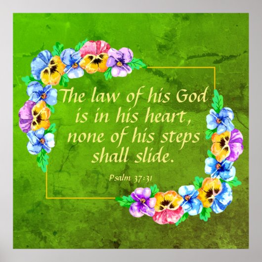 Psalm 37:31 poster (Vorne)