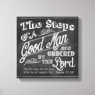 Psalm 37:32 Vatertag Wrapped Canvas Leinwanddruck