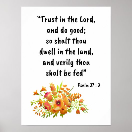 Psalm 37 : 3 poster (Vorne)