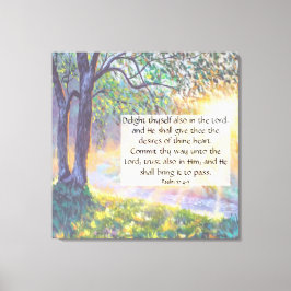 Psalm 37:4-5 canvas print leinwanddruck