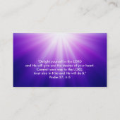 Psalm 37; 4-5 - Christlich Visitenkarte (Rückseite)