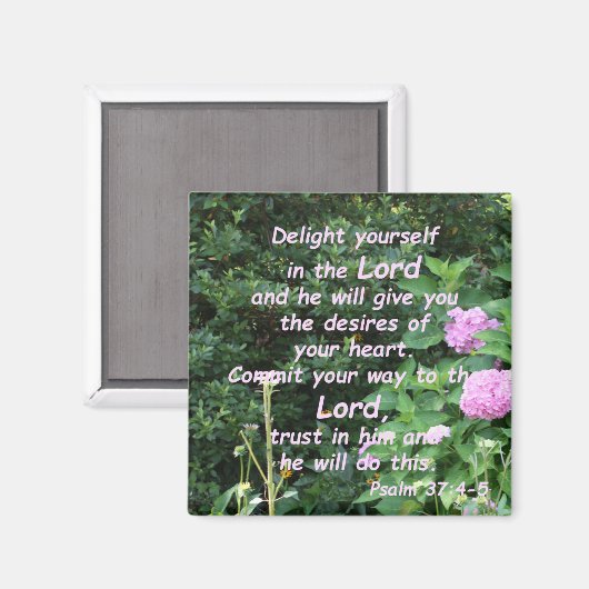 Psalm 37:4-5 magnet (Vorderseite/Rückseite)