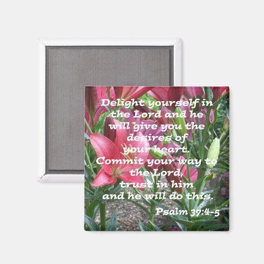 Psalm 37:4-5 magnet (Vorderseite/Rückseite)