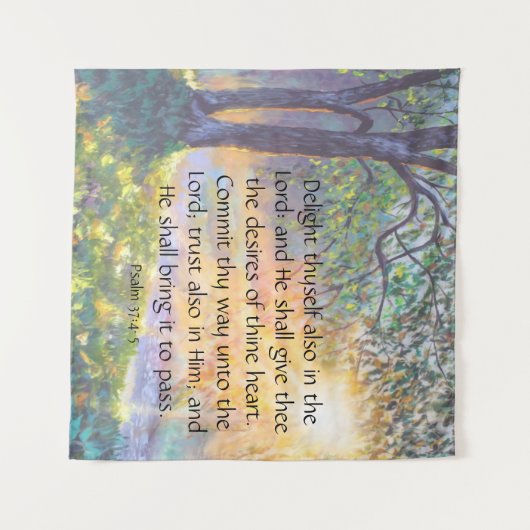 Psalm 37:4-5 wandteppich (Vorderseite (Horizontal))