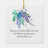 Psalm 37:4 Delight Yourself in the Lord, Floral Keramikornament (Rückseite)