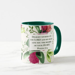 Psalm 37:4 Erfreuen Sie sich im Lord Clover Tasse
