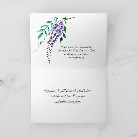 Psalm-37:4 Freude sich im Lord, mit Blumen Karte (Innenseite)