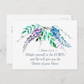 Psalm 37:4 Freut euch im Herrn, Bläserin Postkarte (Vorne/Hinten)