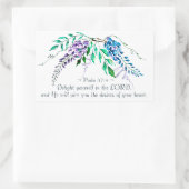 Psalm 37:4 Freut euch im Herrn, Bläserin Rechteckiger Aufkleber (Tasche)