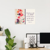 Psalm 37:4 Genießen Sie die LORD-Flora Poster (Heimbüro)