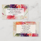 Psalm 37:4 Genießen Sie die LORD-Flora Visitenkarte (Vorne/Hinten)