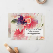 Psalm 37:4 Genießen Sie sich in der Wohnung LORD Mitteilungskarte (Vorderseite/Rückseite Beispiel)