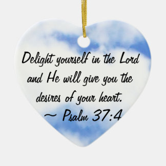 Psalm 37:4 keramik ornament