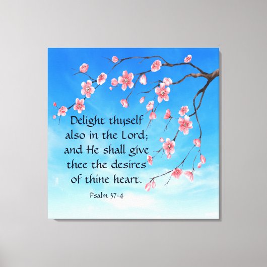 Psalm 37:4 leinwanddruck (Vorderseite)