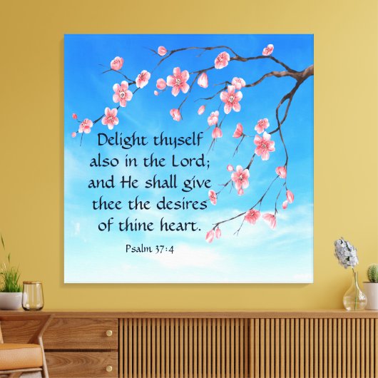 Psalm 37:4 leinwanddruck (Insitu (Wohnzimmer))