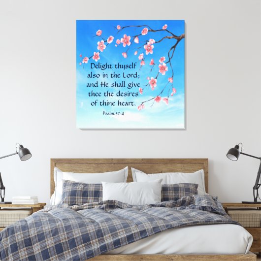 Psalm 37:4 leinwanddruck (Insitu (Schlafzimmer))