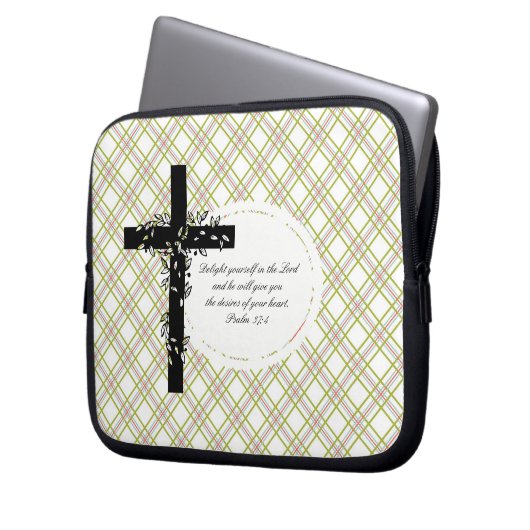 Psalm 37:4 Notebook- oder Netbook Carrier Sleeve (Vorderseite Links)