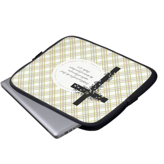 Psalm 37:4 Notebook- oder Netbook Carrier Sleeve (Vorne Knopf)