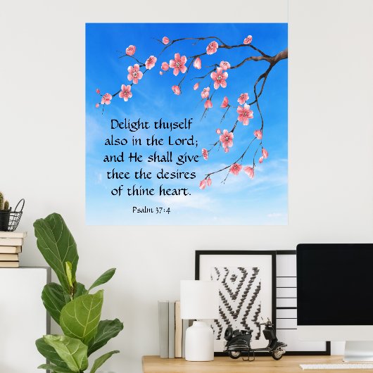 Psalm 37:4 poster (Heimbüro)