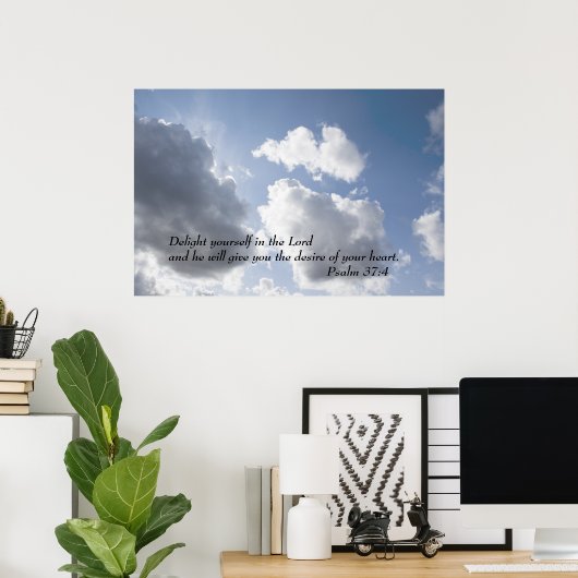 Psalm 37:4 poster (Heimbüro)