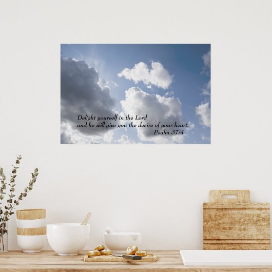 Psalm 37:4 poster (Küche)